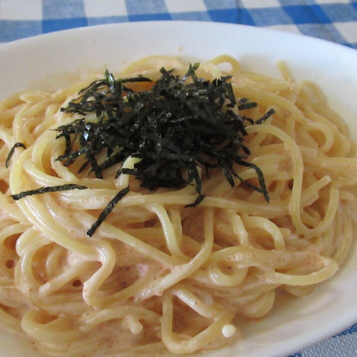 混ぜるだけ！明太子クリームパスタ